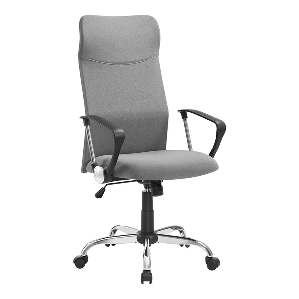 Irodai szék, ergonomikus szék párnázott üléssel, szürke-VASBÚTOR