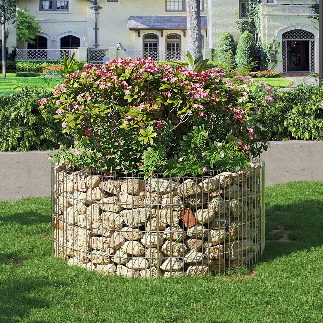 Kerek gabion kő kosár 90 x 40 cm (Ø x H)-VASBÚTOR