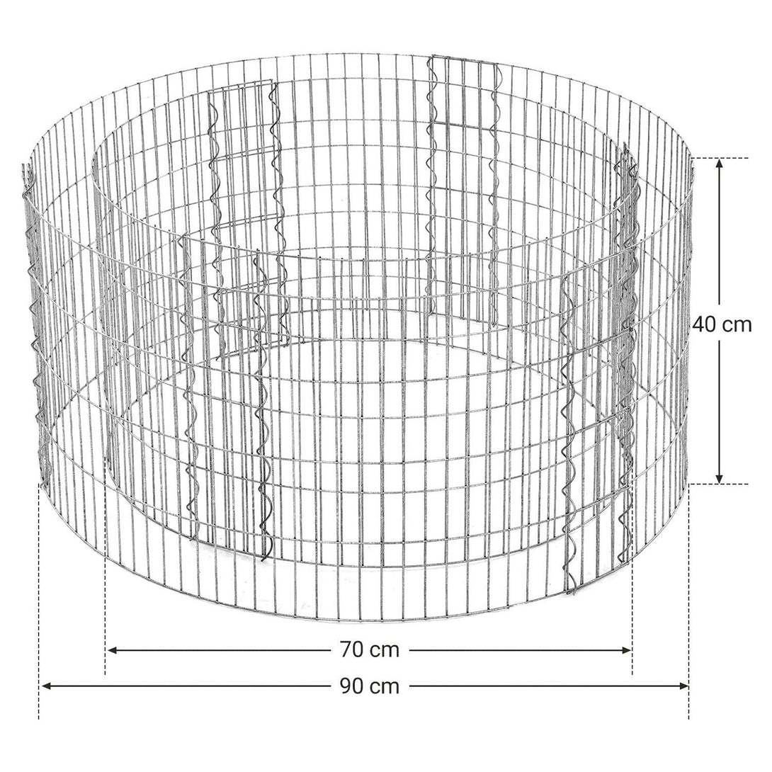 Kerek gabion kő kosár 90 x 40 cm (Ø x H)-VASBÚTOR