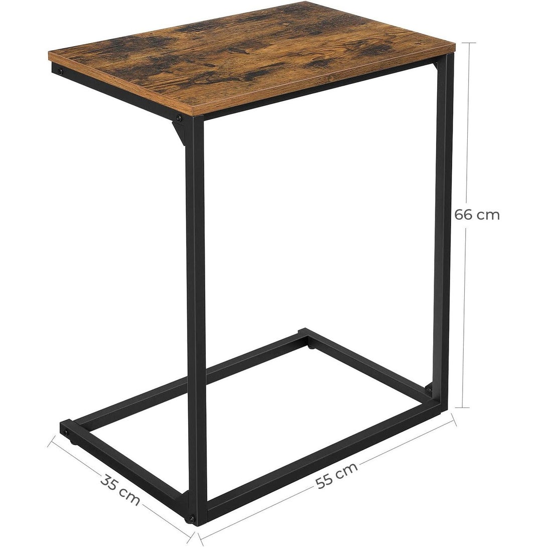 Kis asztal 55 x 35 x 66 cm, oldalsó asztal, Vintage barna-VASBÚTOR