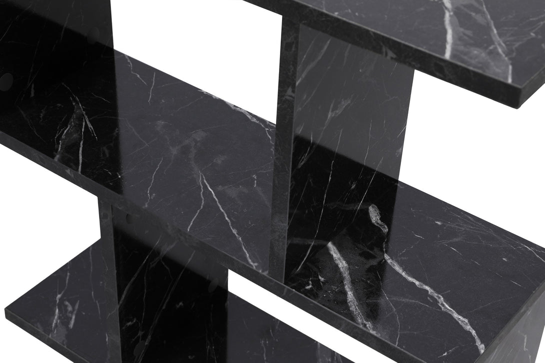 Kis asztal Life - Fekete, Marble-VASBÚTOR