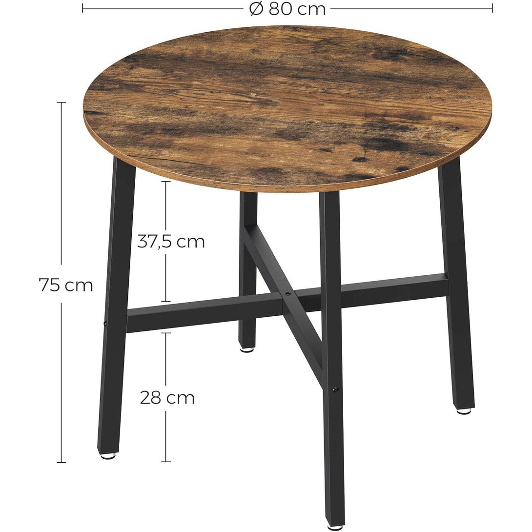 Kis étkezoasztal, kávézóasztal, 80 x 75 cm (Ø x M)-VASBÚTOR