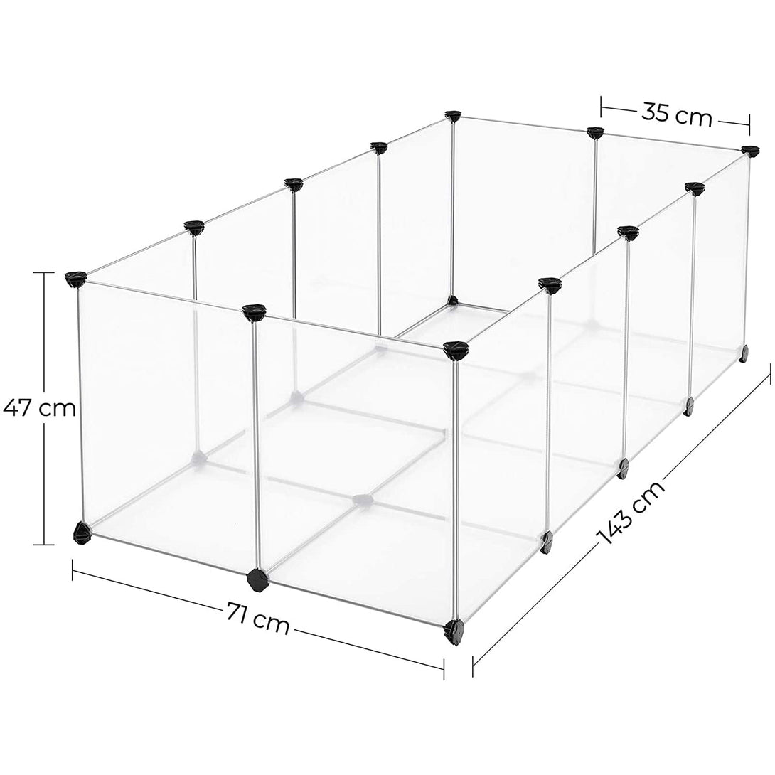SONGMICS pet run cage with lower part, 20 panels - IRON FURNITURE ...