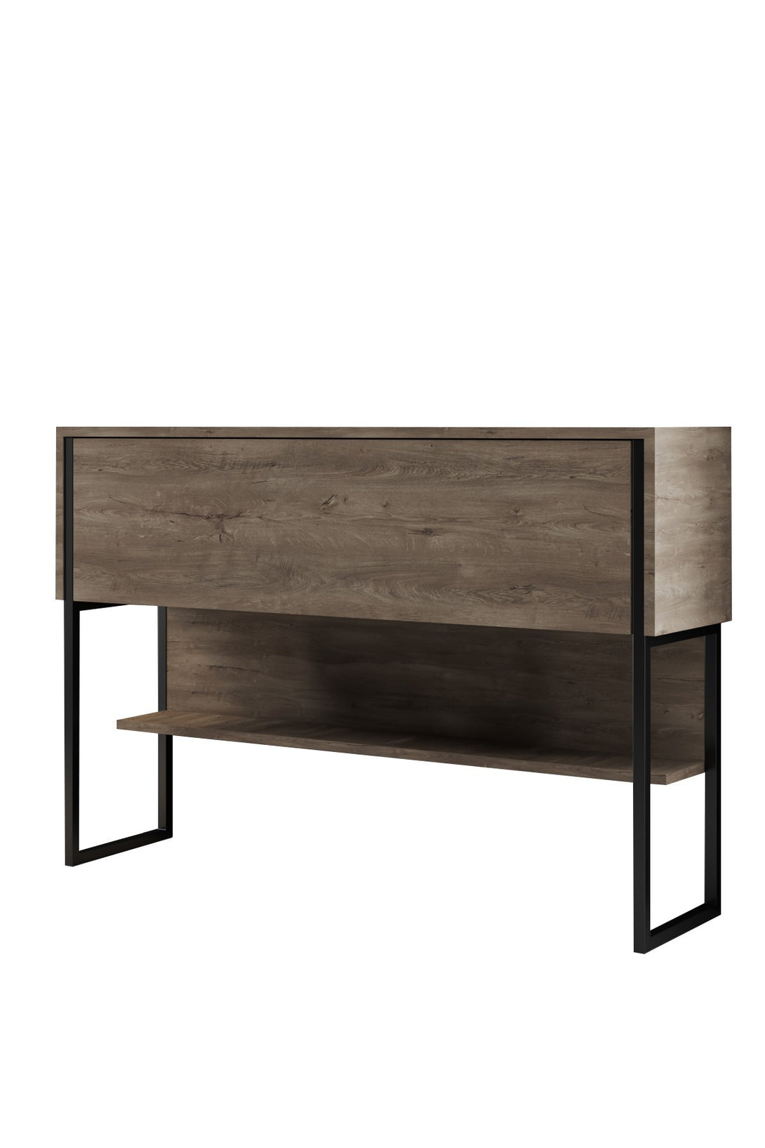 Komód Luxe - Black, Walnut-VASBÚTOR