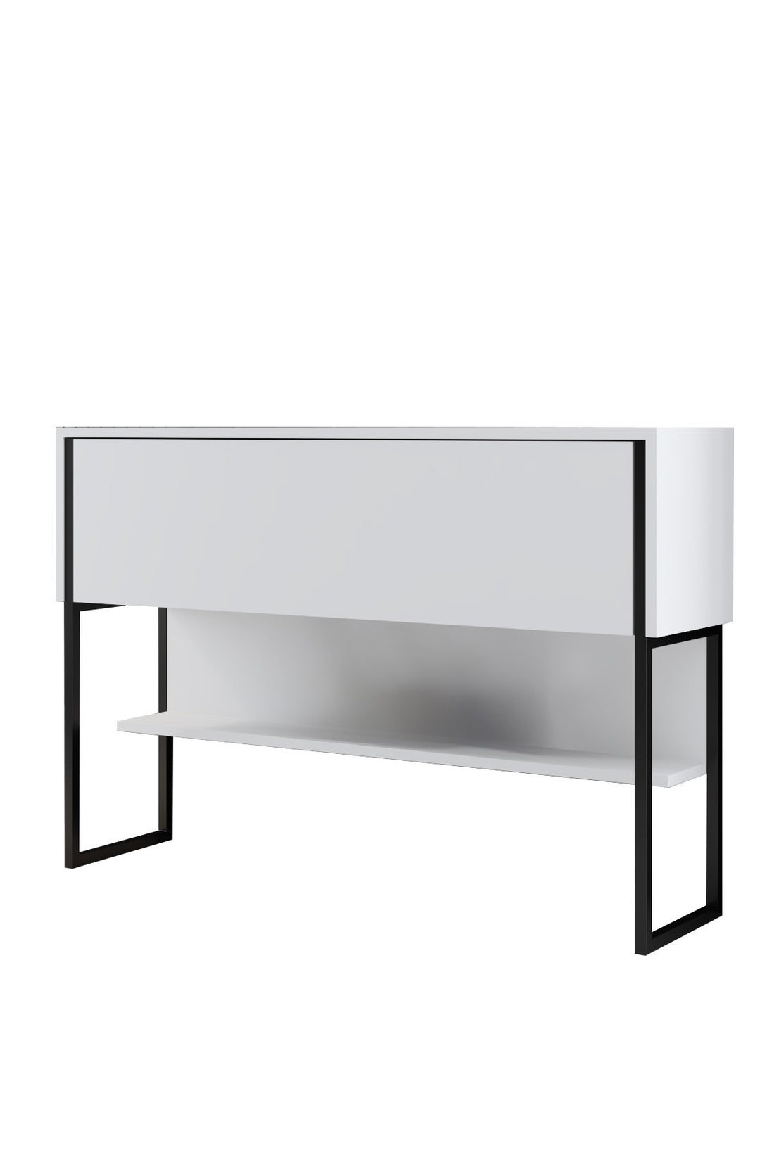 Komód Luxe - Black, White-VASBÚTOR