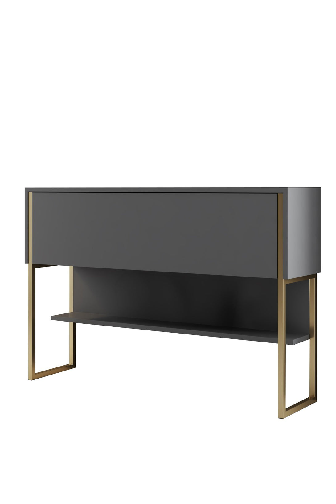 Komód Luxe - Gold, Anthracite-VASBÚTOR
