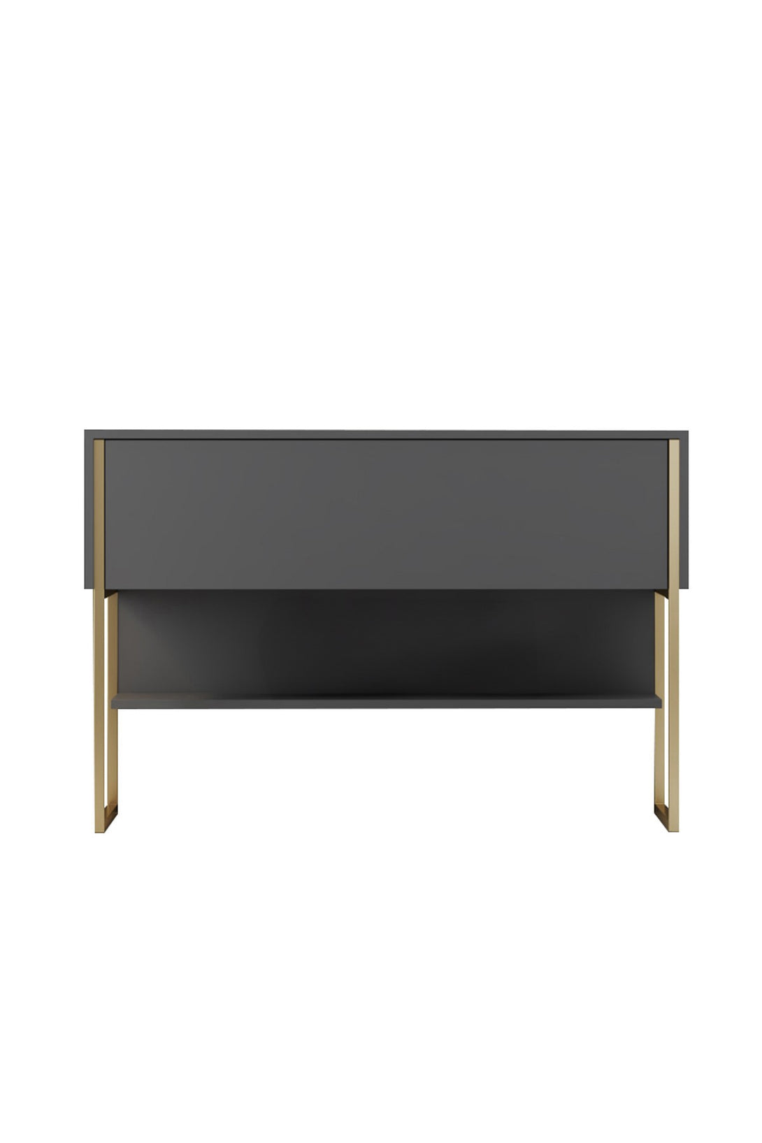 Komód Luxe - Gold, Anthracite-VASBÚTOR