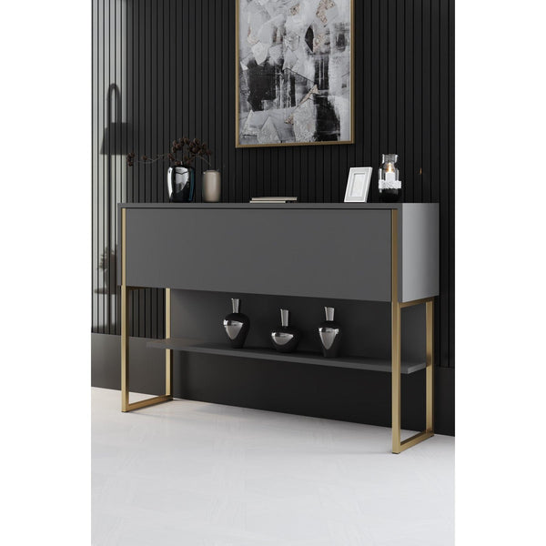 Komód Luxe - Gold, Anthracite-VASBÚTOR