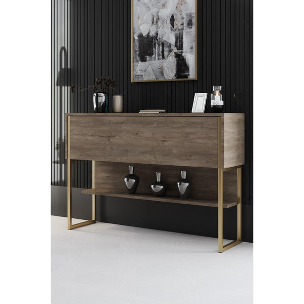 Komód Luxe - Gold, Walnut-VASBÚTOR