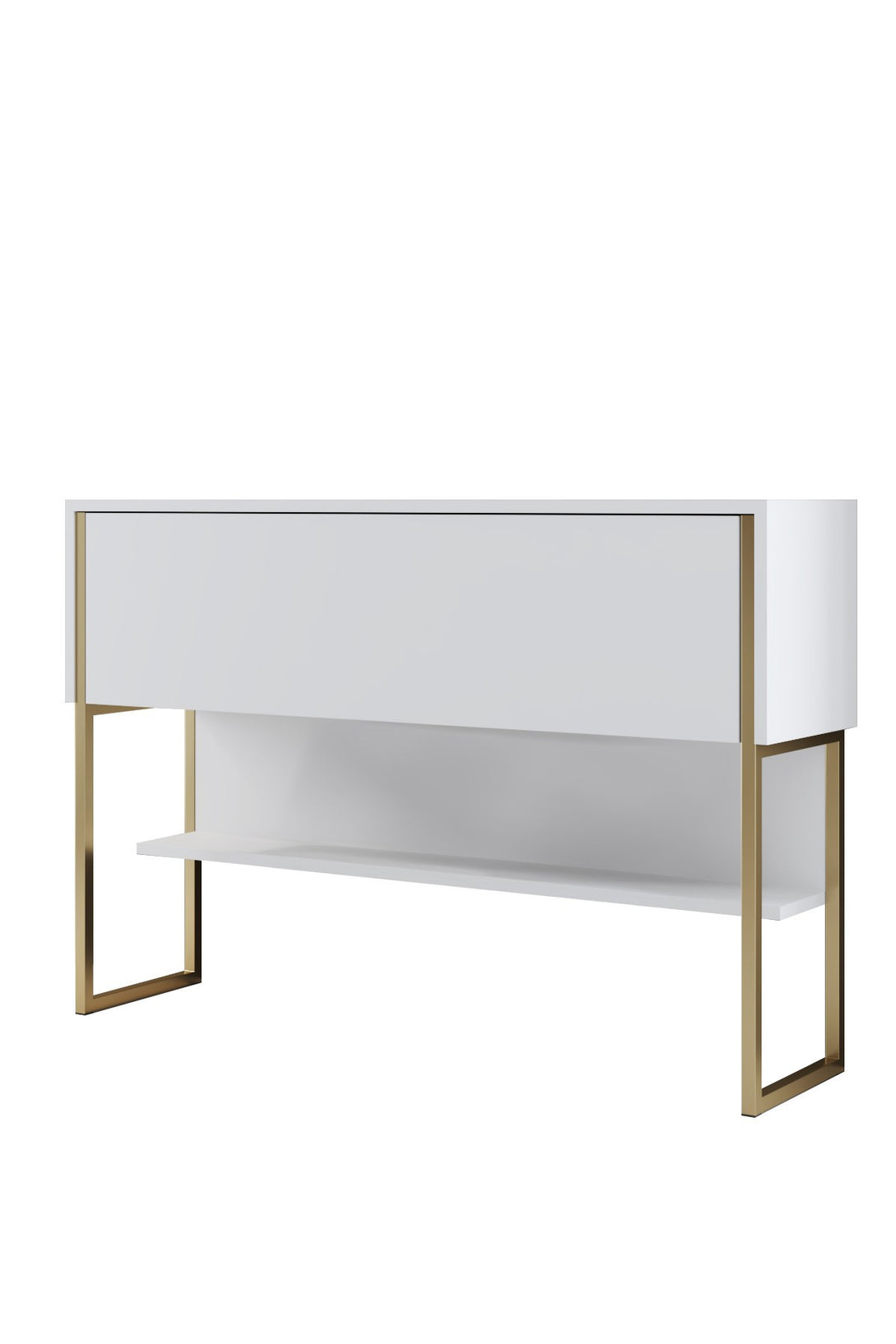 Komód Luxe - Gold, White-VASBÚTOR