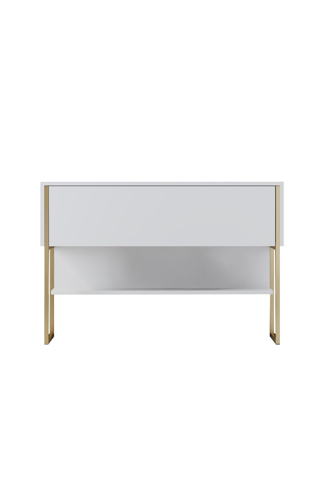 Komód Luxe - Gold, White-VASBÚTOR
