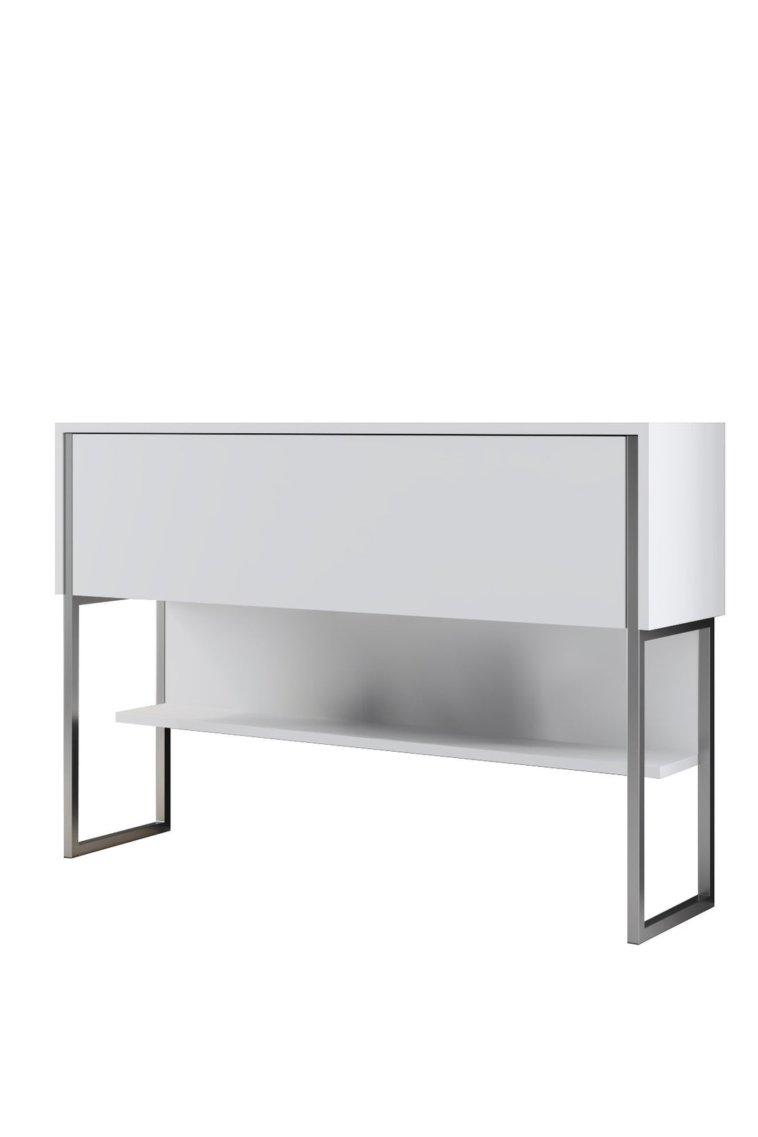 Komód Luxe - Silver, White-VASBÚTOR