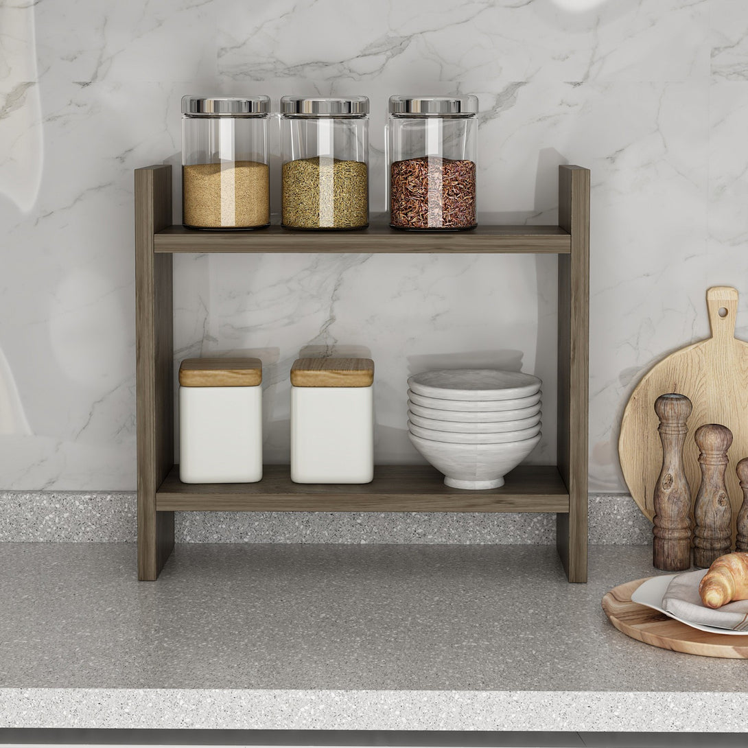 Konyhai polc Denver - Walnut-VASBÚTOR