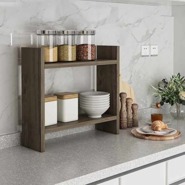 Konyhai polc Denver - Walnut-VASBÚTOR