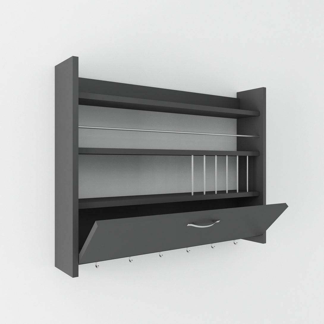 Konyhai polc Knott - Anthracite-VASBÚTOR