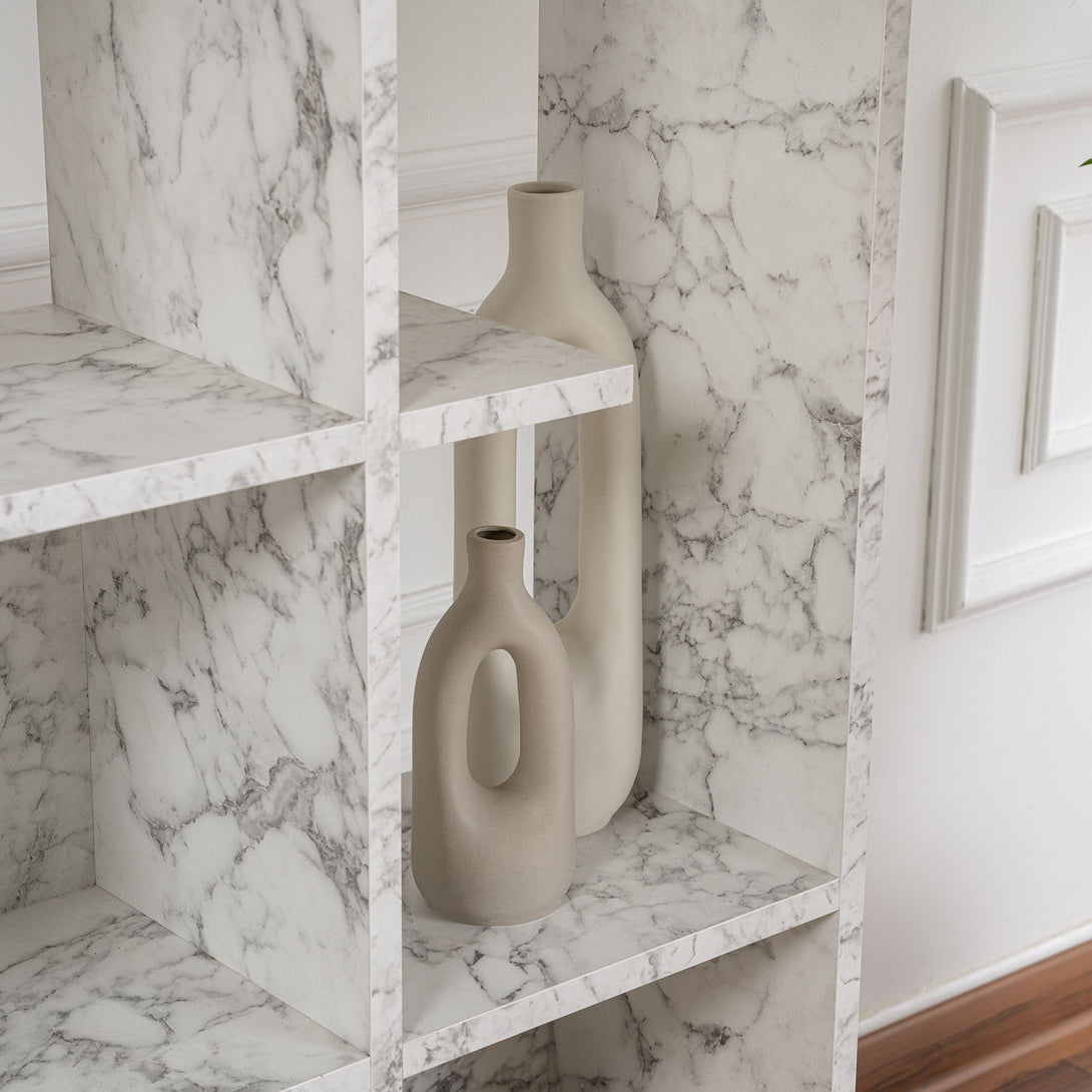 Könyvespolc Manco - Carrara Marble-VASBÚTOR
