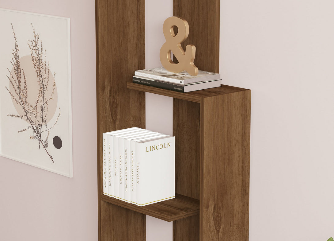 Könyvespolc Wand 160x50x19,6 cm - Walnut-VASBÚTOR