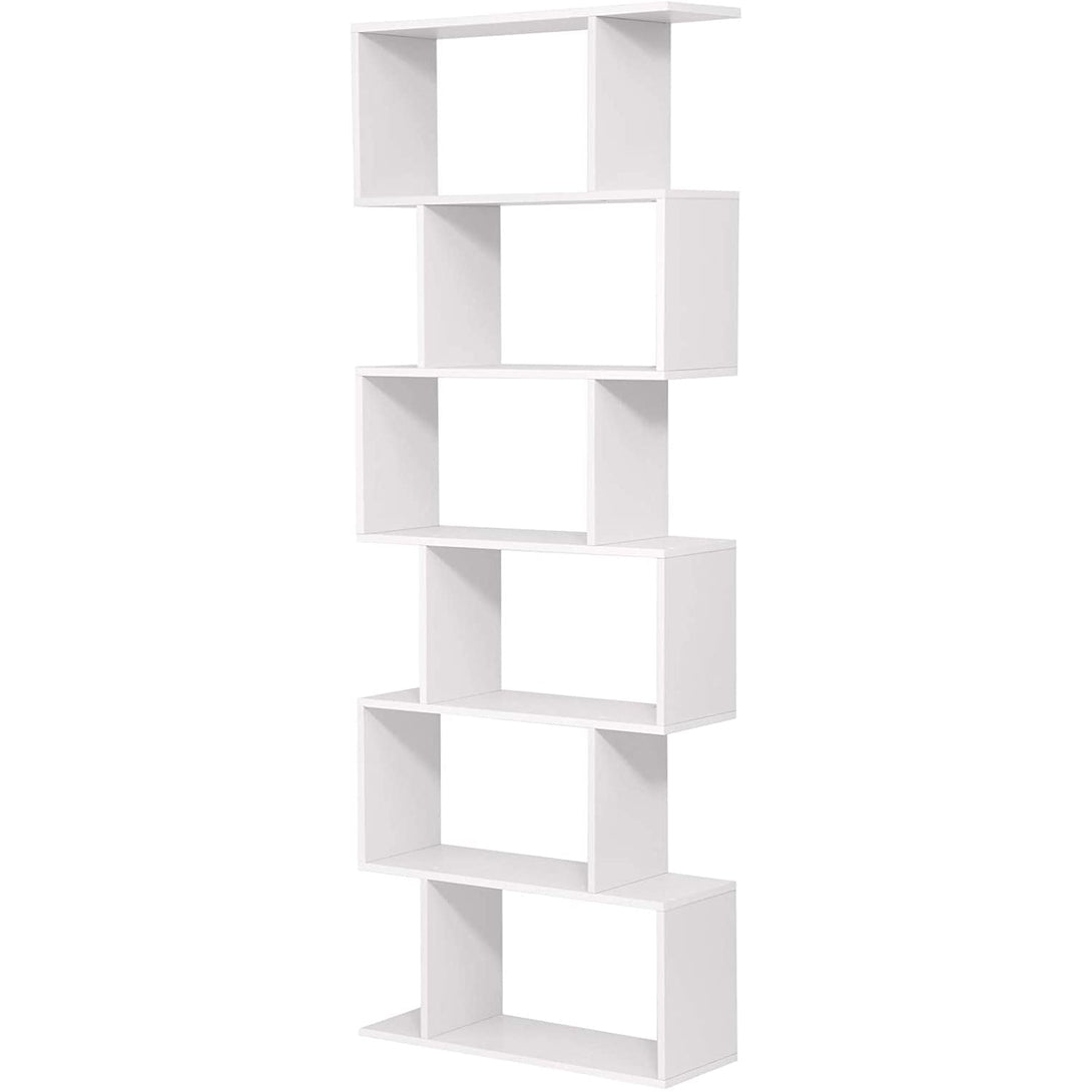 Könyvespolc, kocka vitrines polc és térelválasztó, 70 x 24 x 190,5 cm Fehér-VASBÚTOR