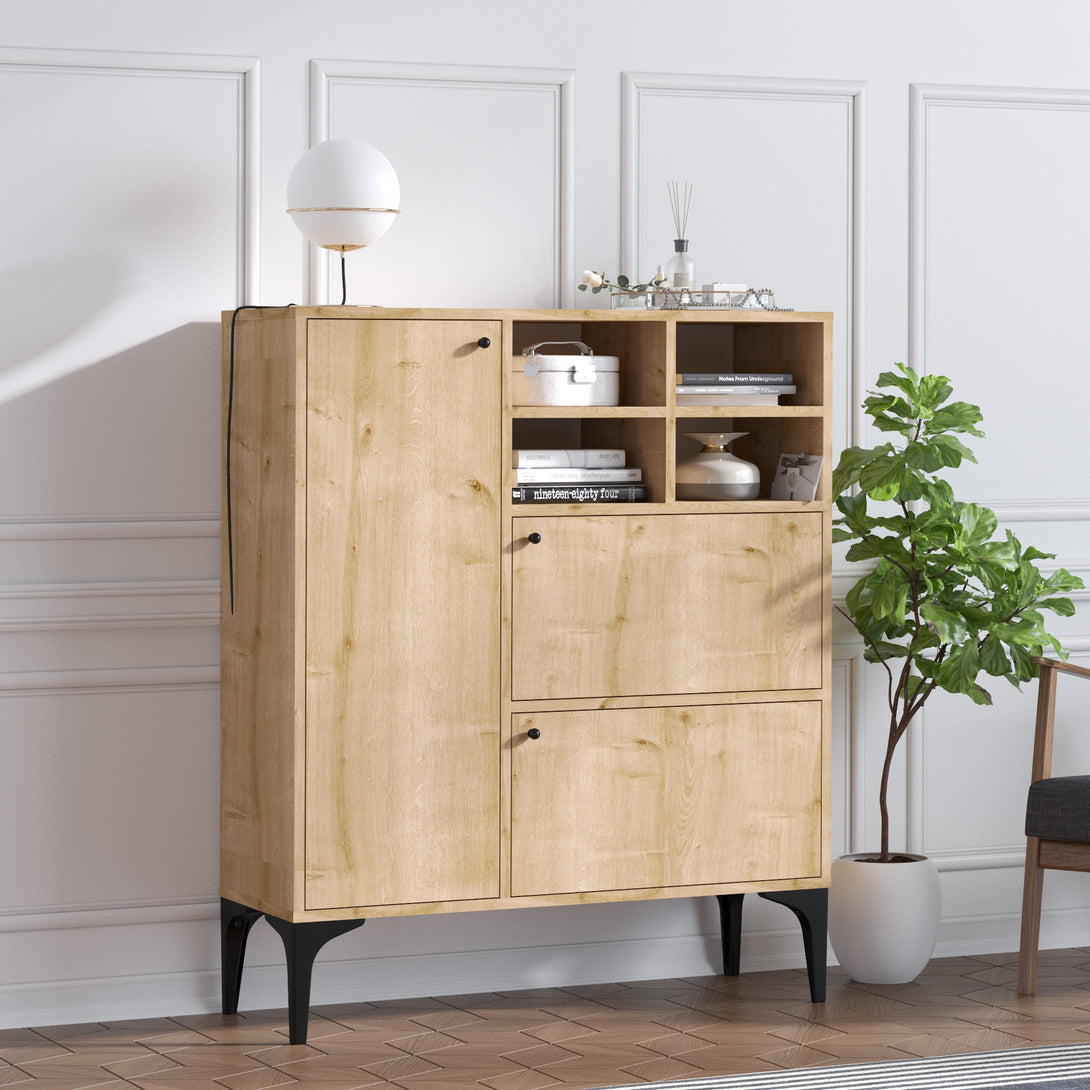 Konzolasztal Ewa - Sapphire Oak-VASBÚTOR