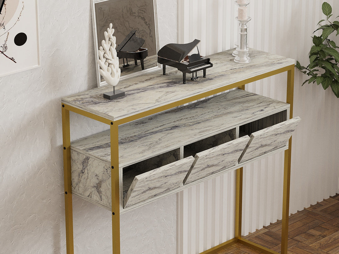 Konzolasztal Guarda - Freesia Marble-VASBÚTOR