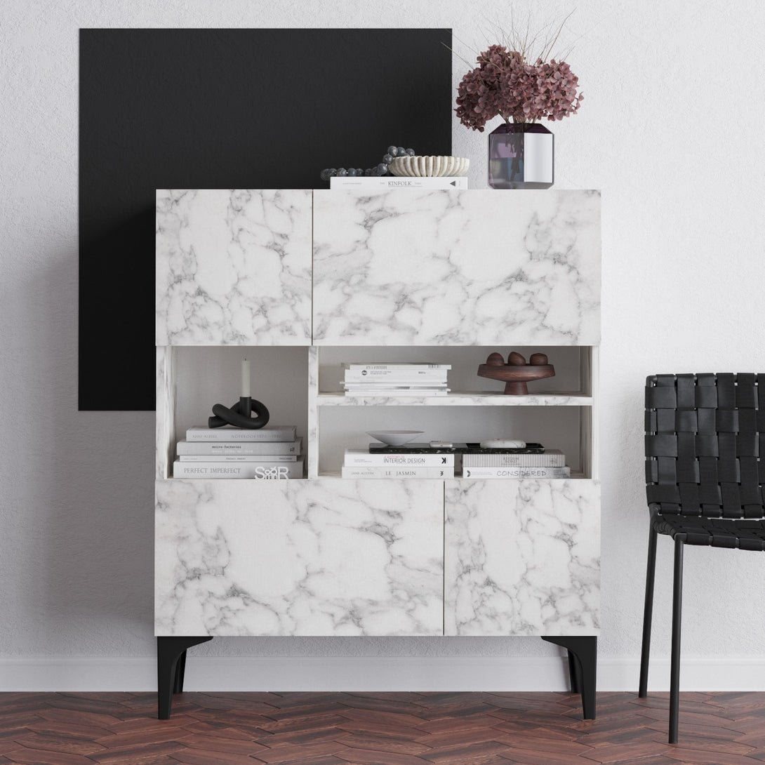Konzolasztal Krista - Carrara Marble-VASBÚTOR