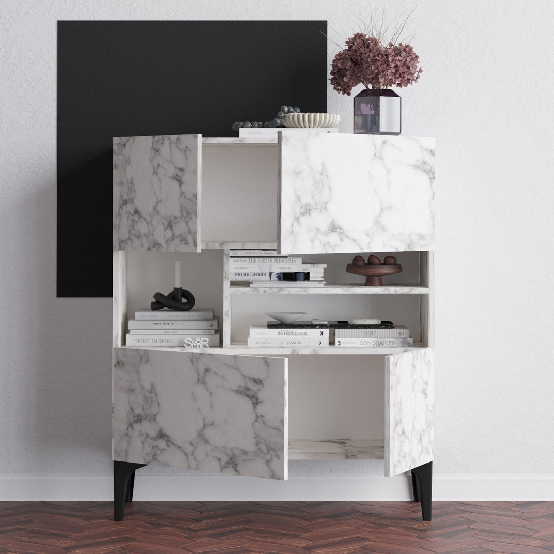 Konzolasztal Krista - Carrara Marble-VASBÚTOR