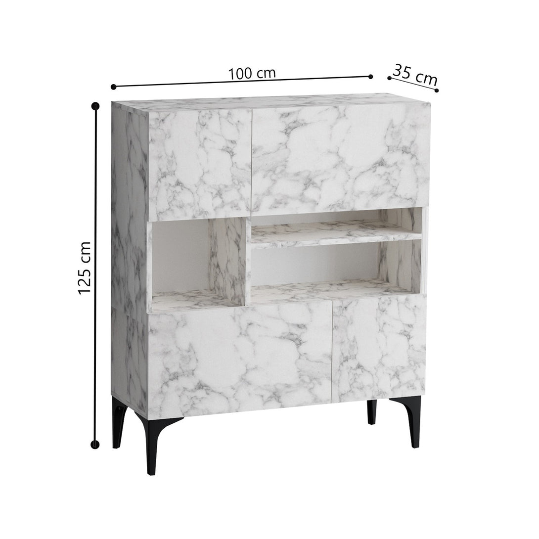 Konzolasztal Krista - Carrara Marble-VASBÚTOR