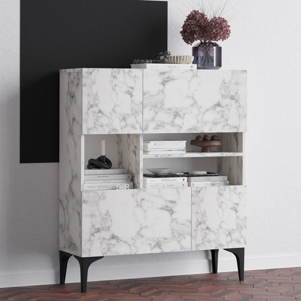 Konzolasztal Krista - Carrara Marble-VASBÚTOR