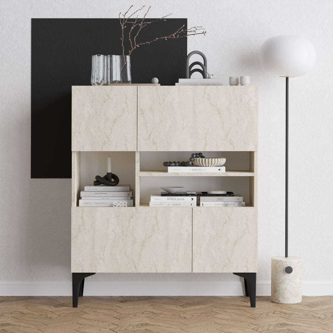 Konzolasztal Krista - Travertine-VASBÚTOR