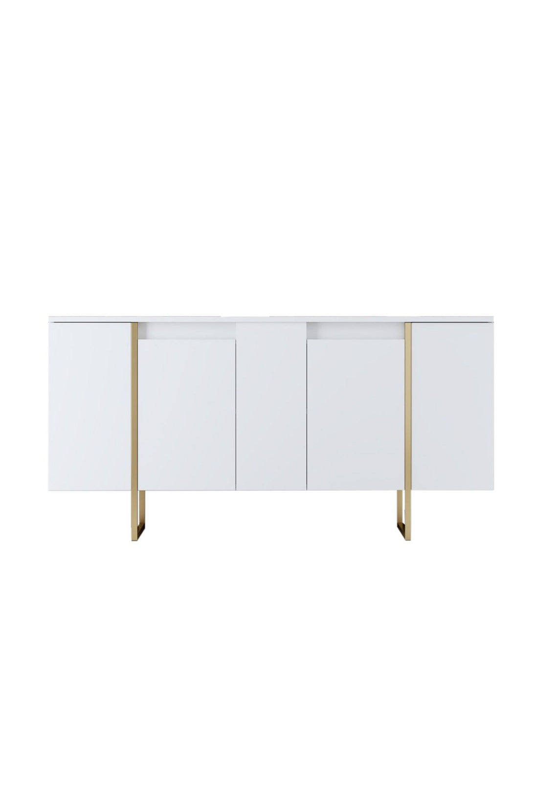 Konzolasztal Luxe - White, Gold-VASBÚTOR