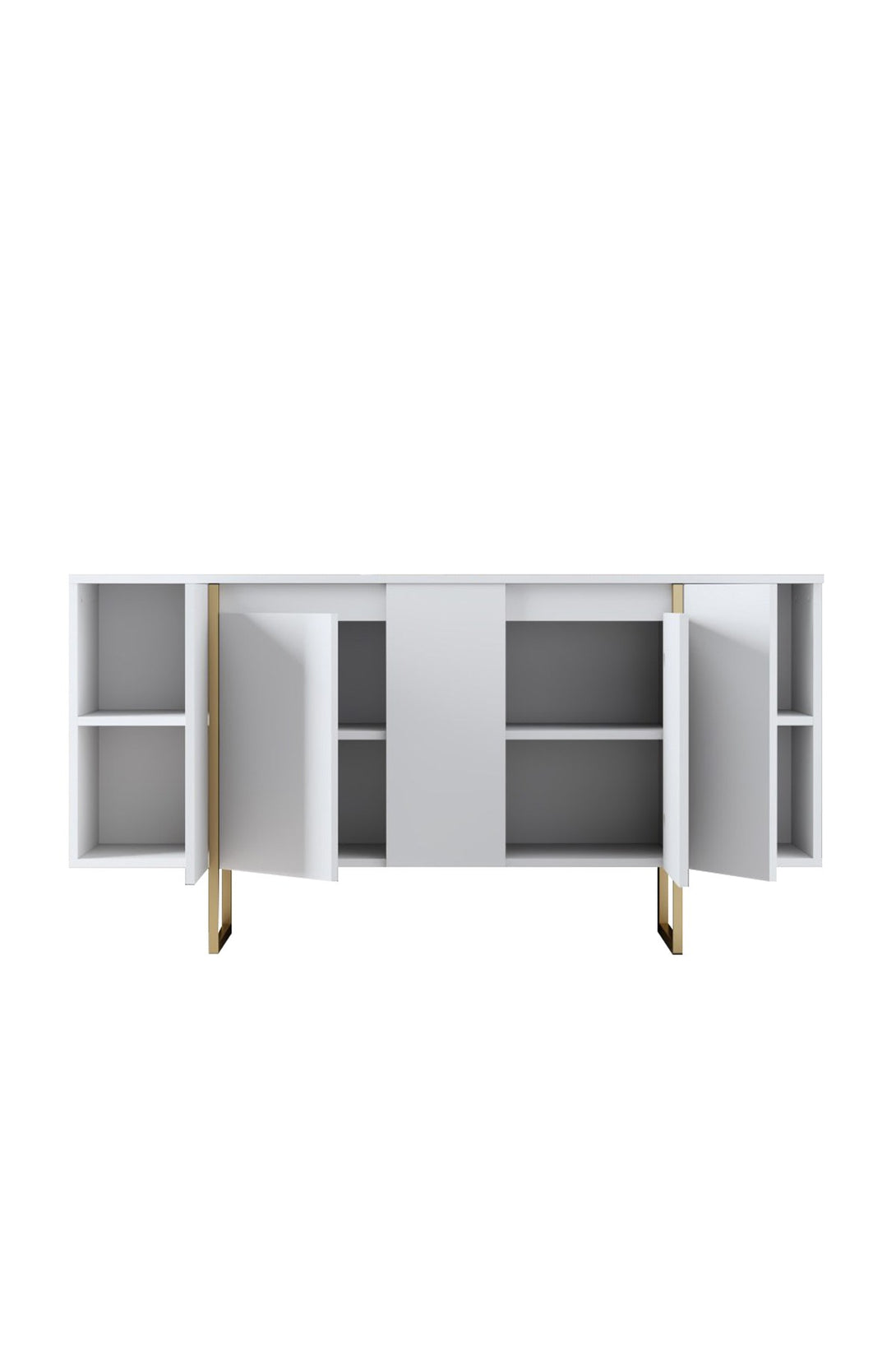 Konzolasztal Luxe - White, Gold-VASBÚTOR