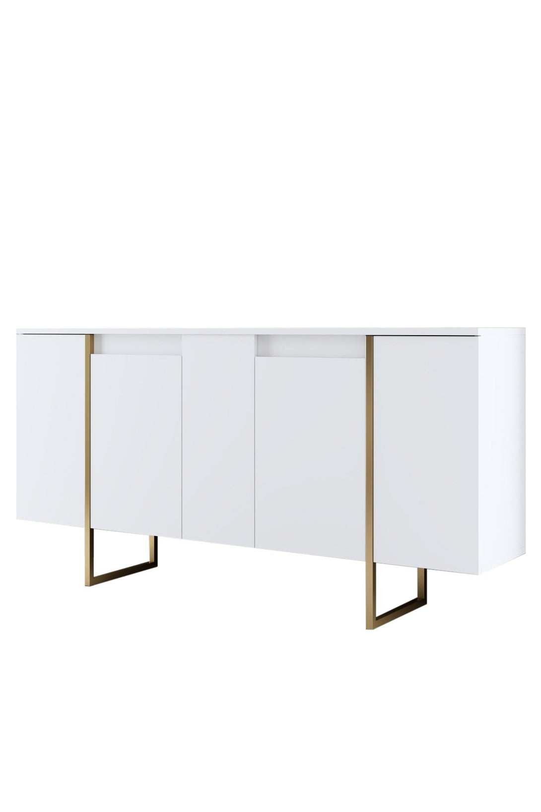 Konzolasztal Luxe - White, Gold-VASBÚTOR