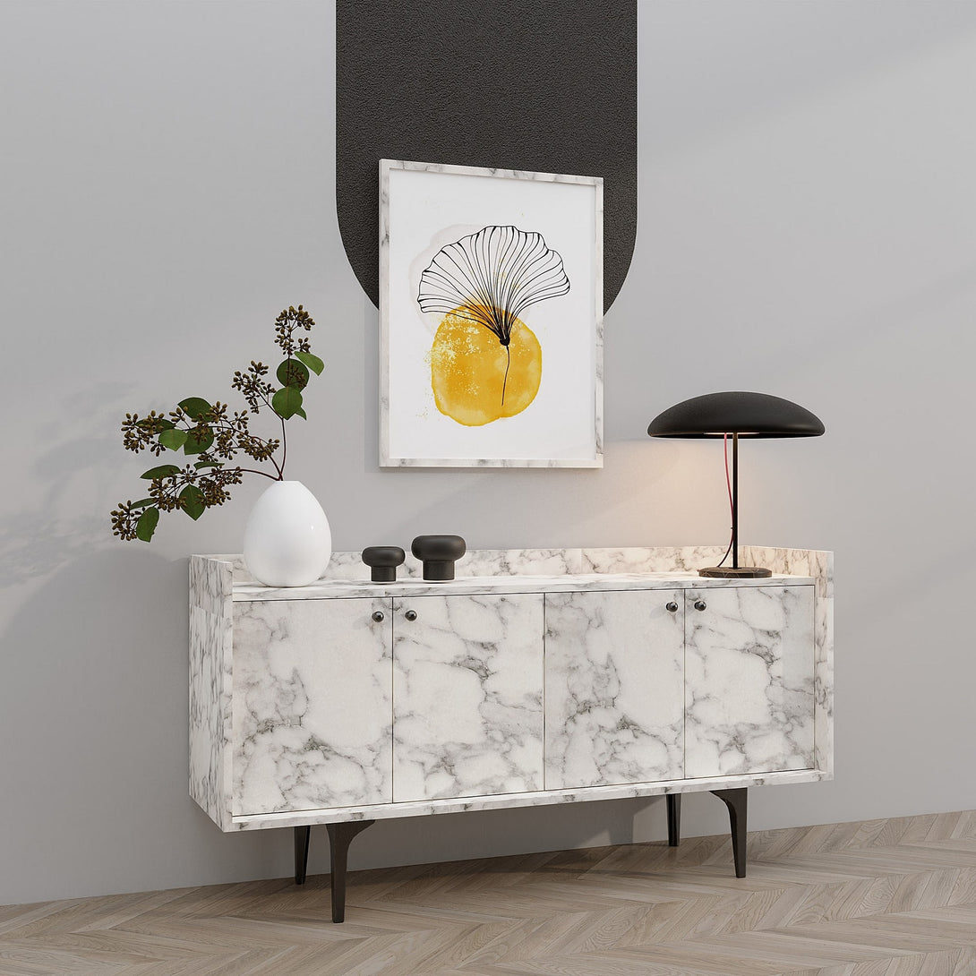 Konzolasztal Navi - Carrara Marble-VASBÚTOR
