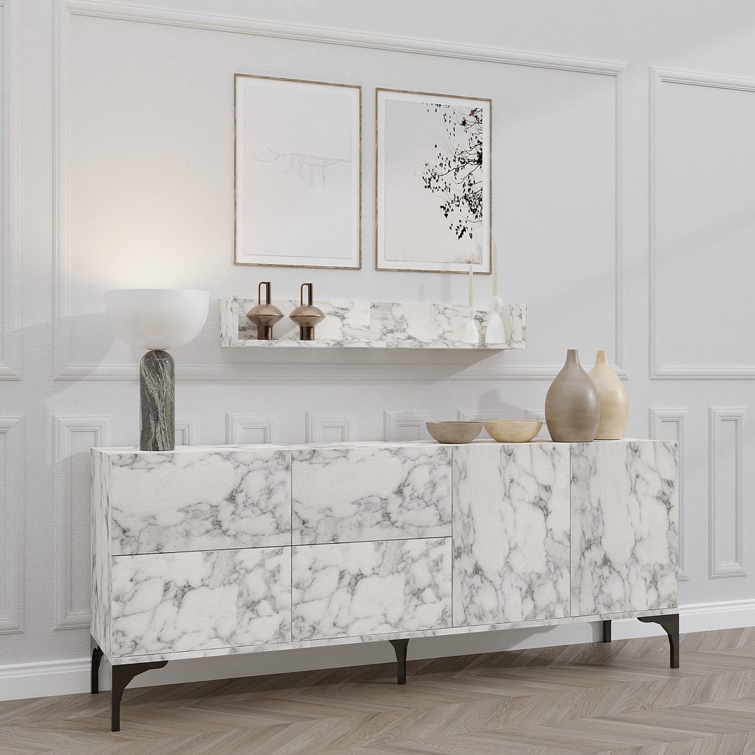 Konzolasztal Stella - Carrara Marble-VASBÚTOR