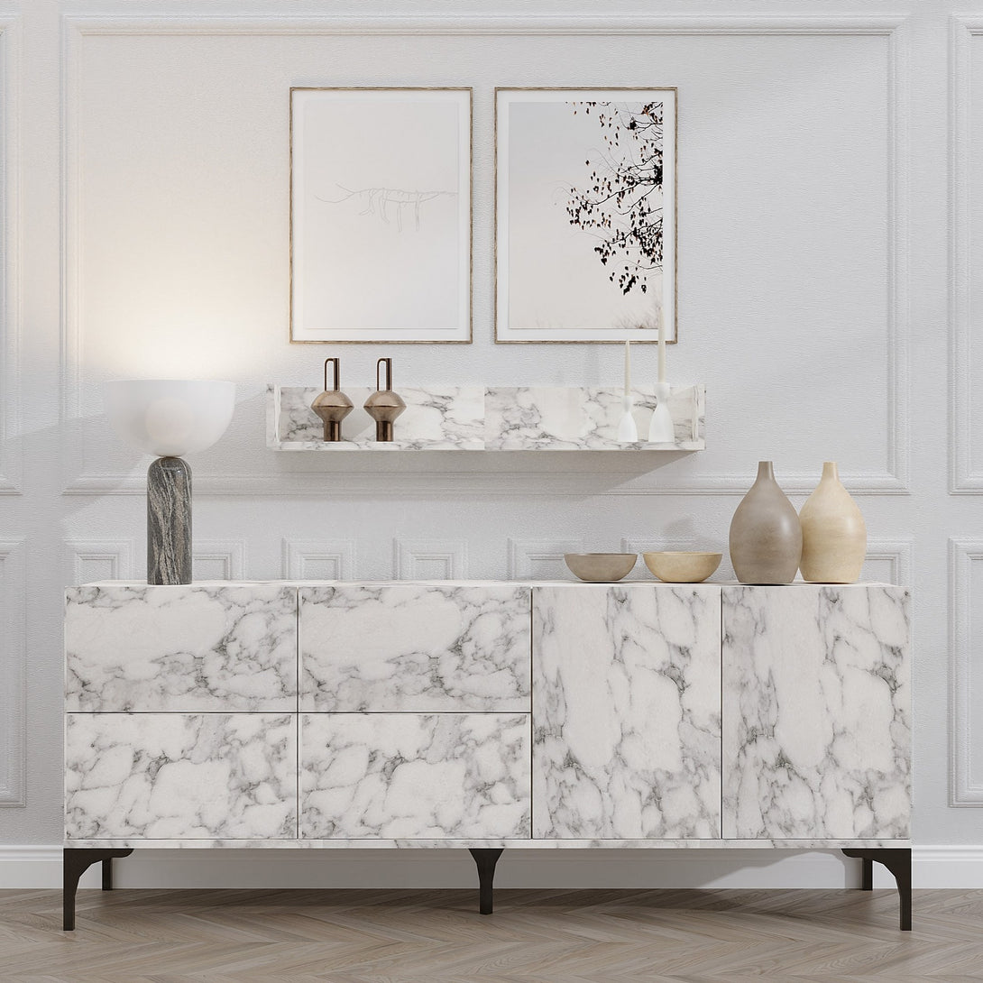Konzolasztal Stella - Carrara Marble-VASBÚTOR