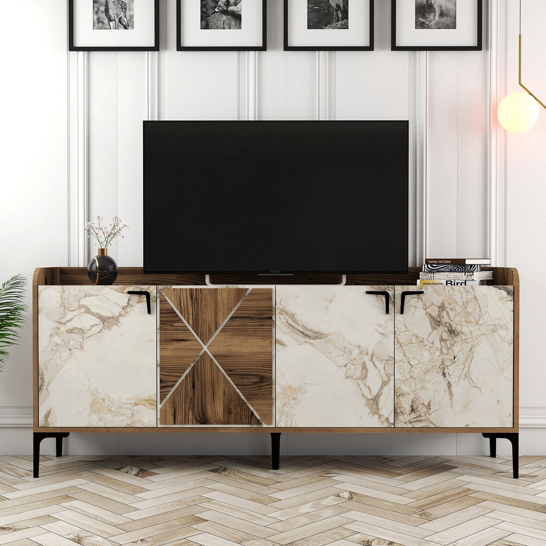 Konzolasztal Venedik - Diós, Fehér Marble-VASBÚTOR