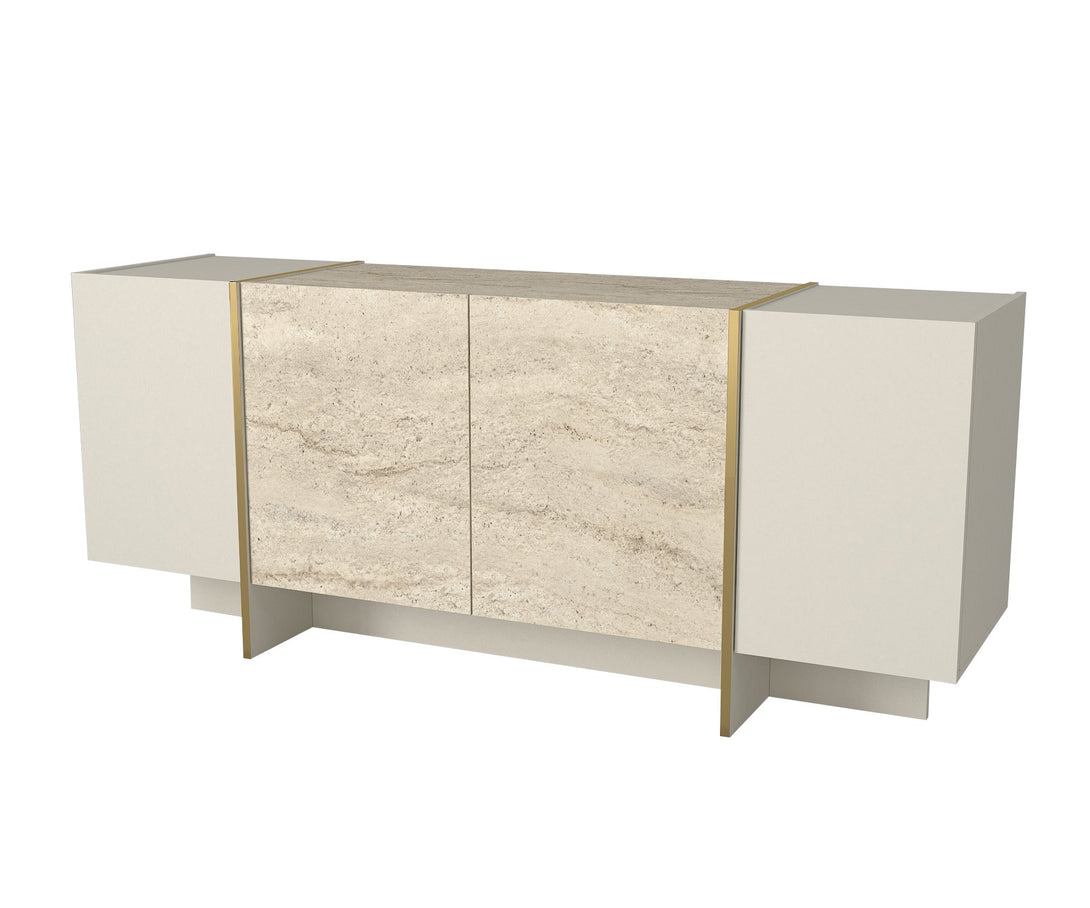 Konzolasztal Veyron - Travertine, Sandstone-VASBÚTOR