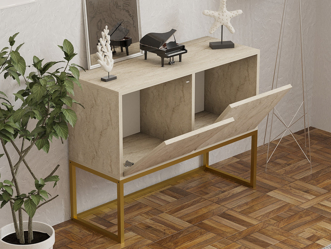 Konzolasztal Zermat - Travertine-VASBÚTOR