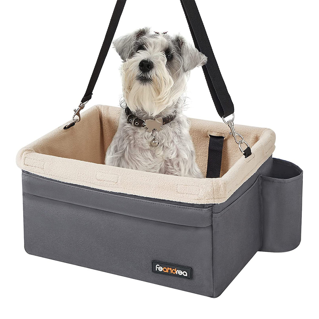 Kutya autósülés, kivehető és mosható polár bélés, szürke és bézs | FEANDREA-VASBÚTOR