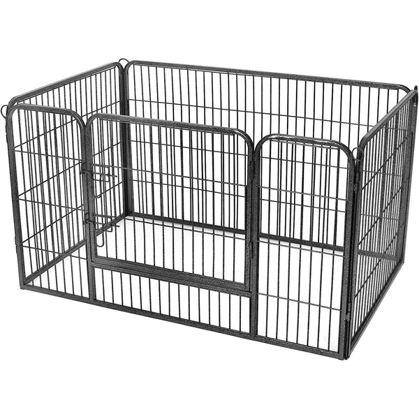 Kutya kennel, kutyaketrec 122 x 80 x 70 cm szürke-VASBÚTOR