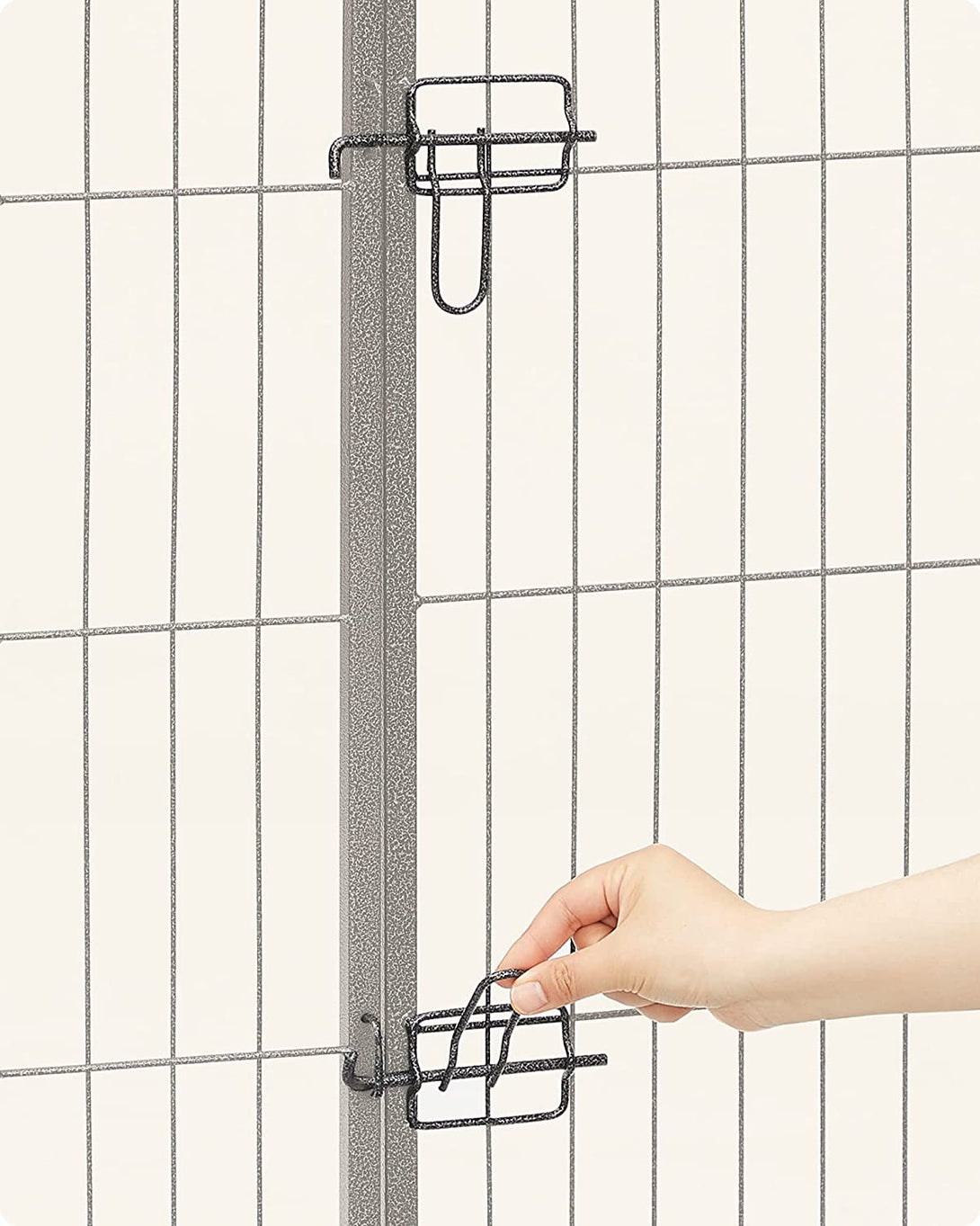 Kutya kennel, kutyaketrec 77x 100cm, kültéri kisállat kifutó, fekete-VASBÚTOR