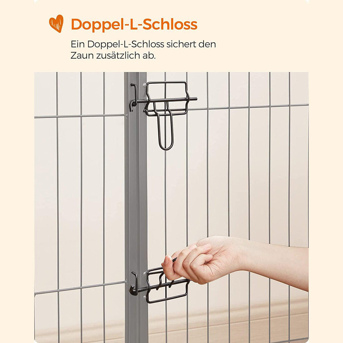 Kutya kennel, kutyaketrec, 8 paneles kisállat járóka 100 cm magas | FEANDREA-VASBÚTOR