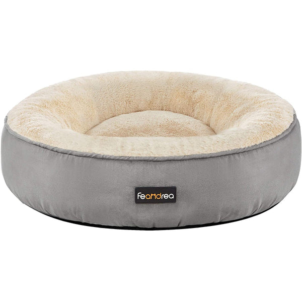 Kutyaágy kerek kisállat fekhely, S méret, világosszürke | FEANDREA Outlet-VASBÚTOR
