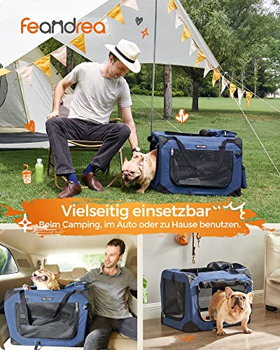 Kutyahordozó, összecsukható, szövetből készült kisállathordozó, S, kék-VASBÚTOR