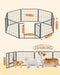 Kutyaketrec, 8 paneles kisállat-járóka 77 x 60 cm | FEANDREA-VASBÚTOR