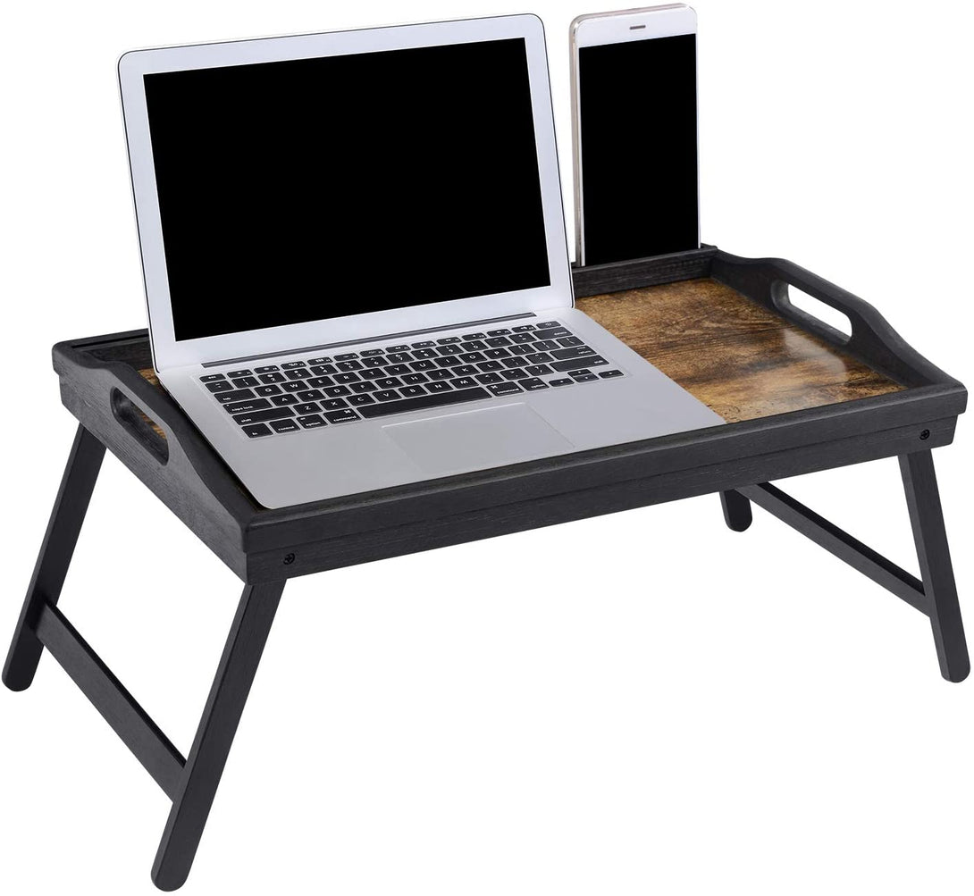 Laptop állvány, Reggelizőtálca, összecsukható bambusz lábakkal-VASBÚTOR