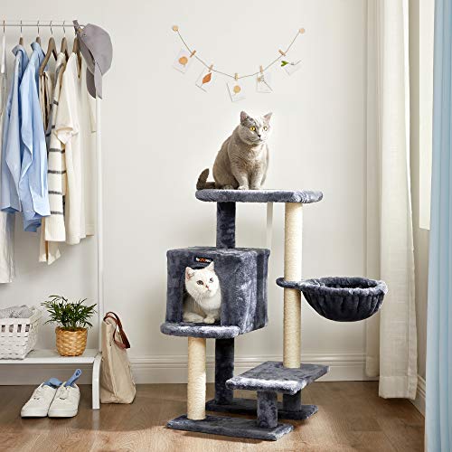 Macska kaparóafa, kis macska ház 84 cm, füstszürke-VASBÚTOR
