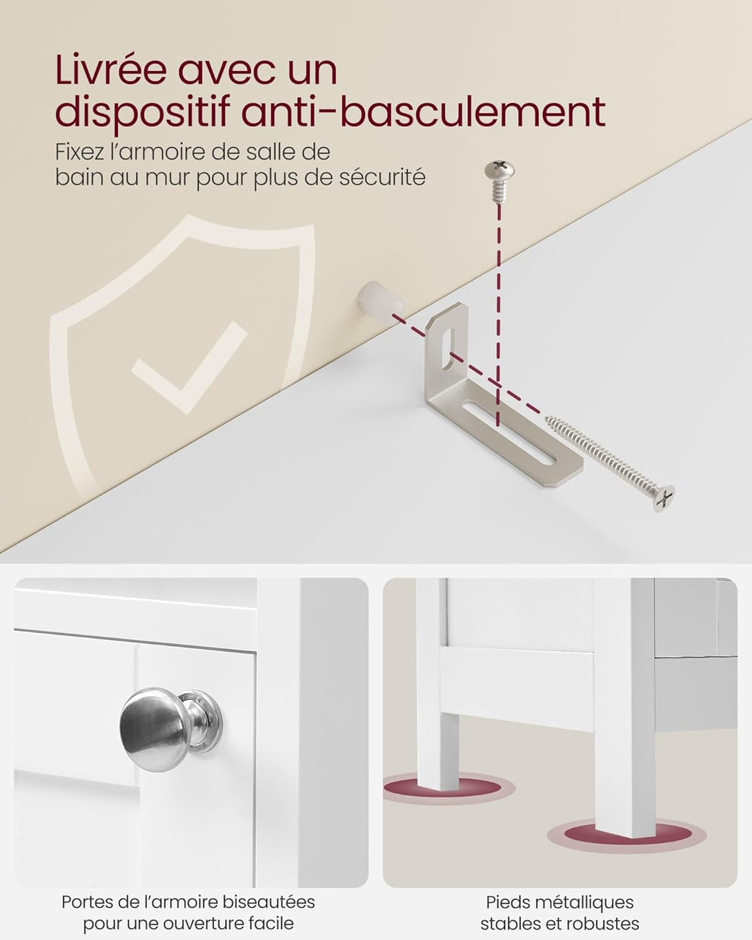 Magas és keskeny fürdőszobai szekrény világításal 170x30x30 fehér színben-VASBÚTOR