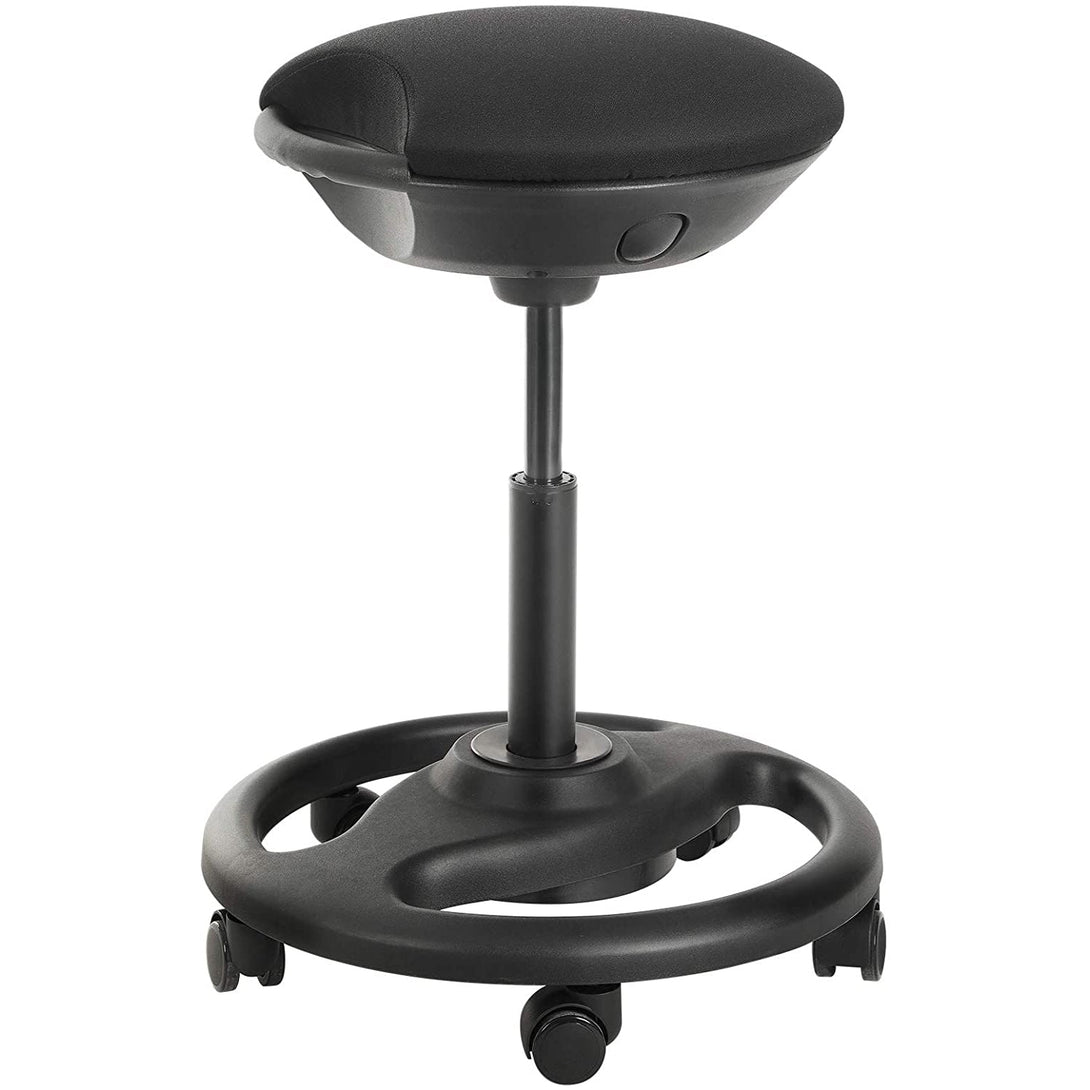 Magas szék, Ergonomikus munkaszék széles üléssel, 10°-os dőlésszög 50 x 55-73 cm, fekete-VASBÚTOR