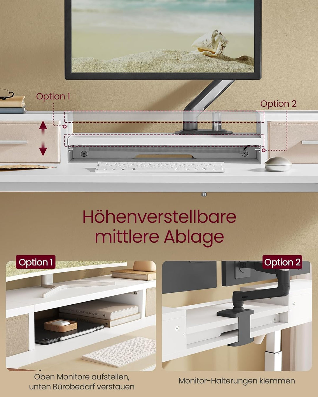 Magasságállítható elektromos íróasztal LED világítással, 60 x 120 x (72-120) cm, feher-VASBÚTOR